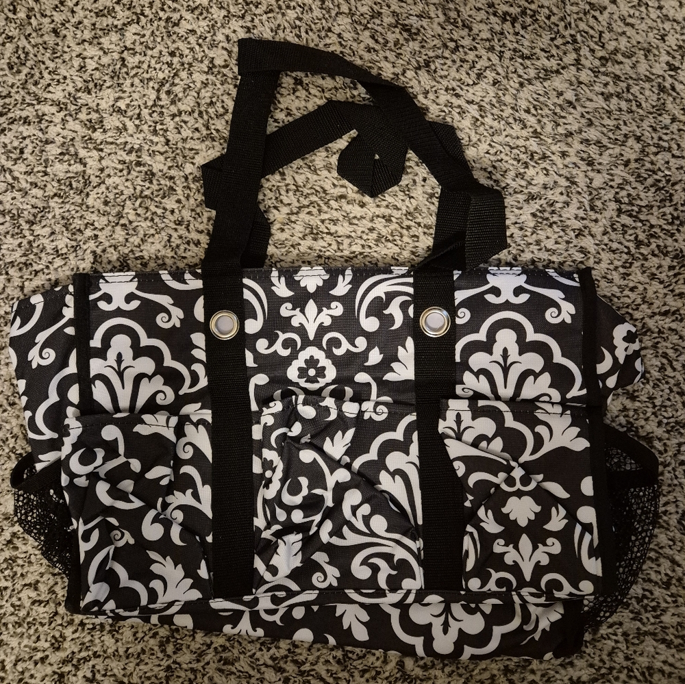 Black and White Patterned Tote Bag. From Thirty One. New Without Tags. Never Use